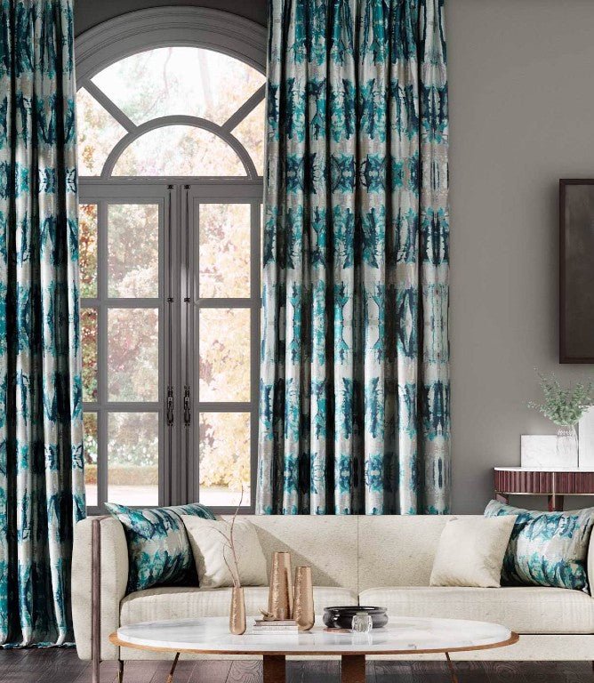 Takara Fabric / Teal / Ink - Just Fabrics