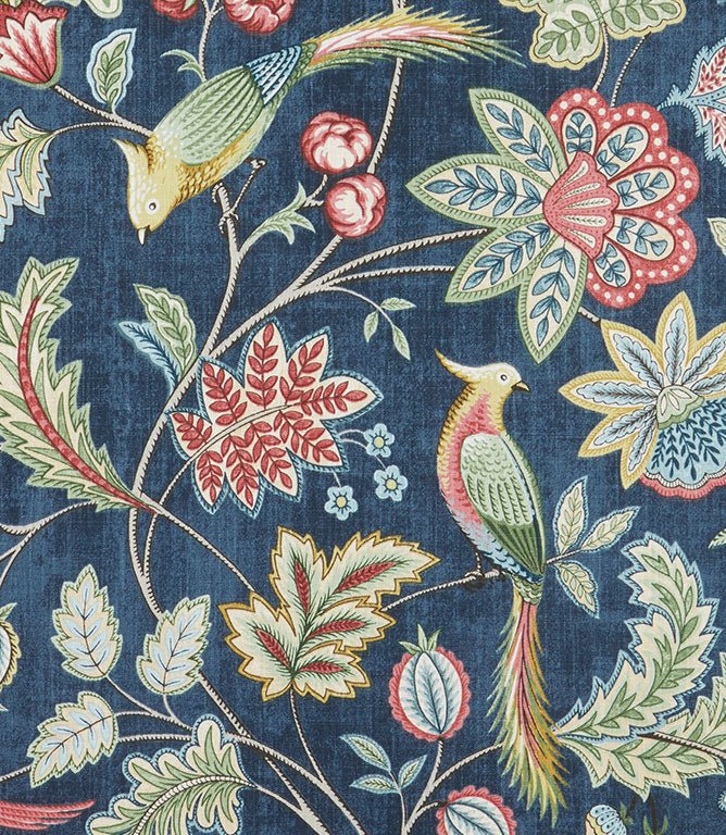 Chanterelle Fabric / Navy - Just Fabrics