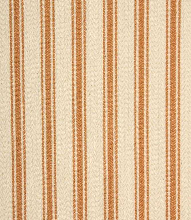 JF Ticking Fabric / Burnt Orange - Just Fabrics