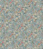 Golden Lily Oilcloth Fabric / Tourmaline - Just Fabrics