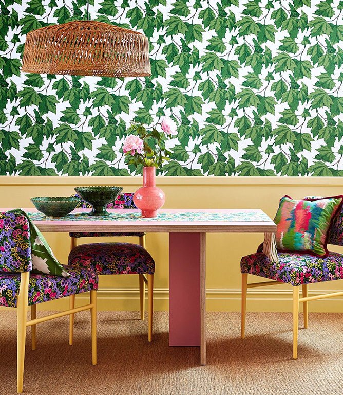 Wildflower Meadow Fabric / Emerald / Amethyst / Spinel - Just Fabrics