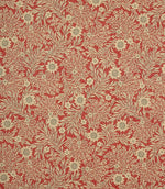 Saltram Floral Acrylic Fabric / Red - Just Fabrics