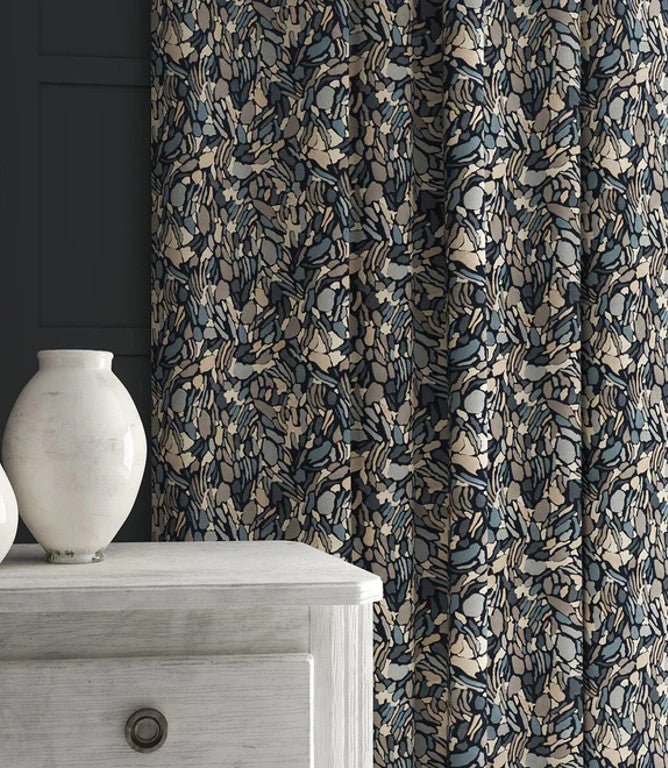 Chesil Beach Fabric / Blue Granite - Just Fabrics