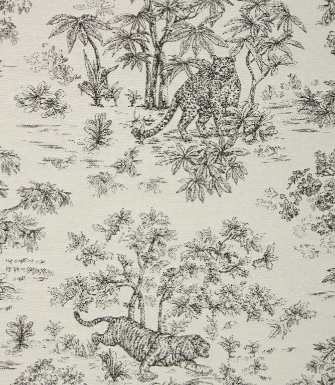 Indian Toile Fabric / Graphite - Just Fabrics