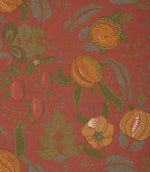 Fruit Meadow Linen Look Fabric / Red - Just Fabrics