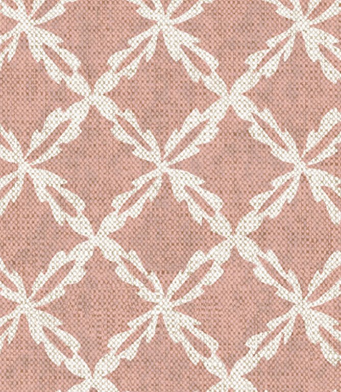 Hedgerow Tile Fabric / Blush - Just Fabrics