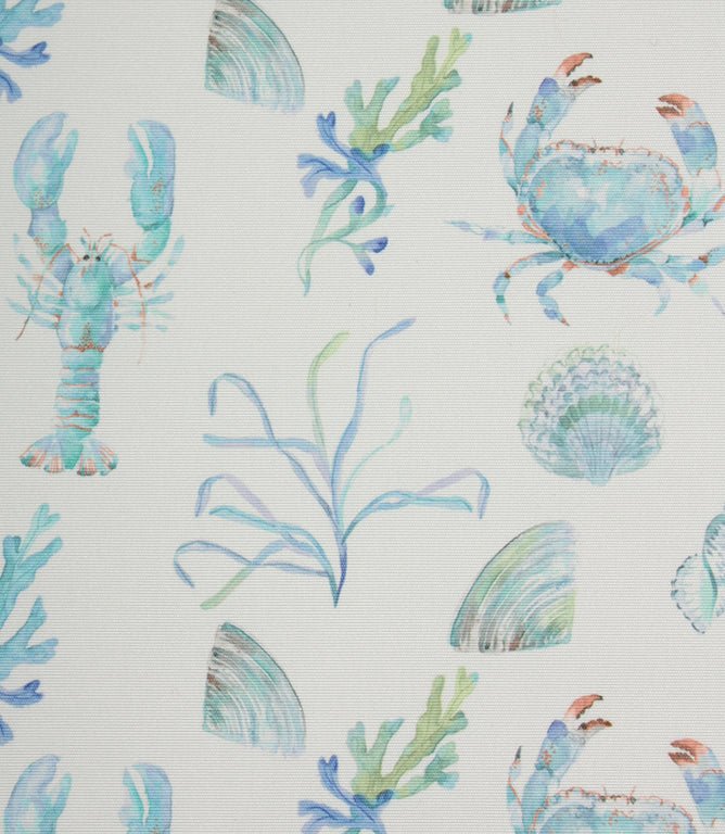 Oceanic Treasures Outdoor Fabric / Aqua - Just Fabrics