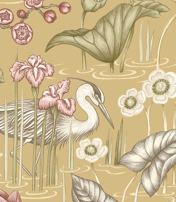 Mizu FR Upholstery Fabric / Ochre - Just Fabrics