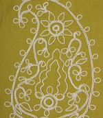Kashmir Fabric / Lime / Ivory - Just Fabrics