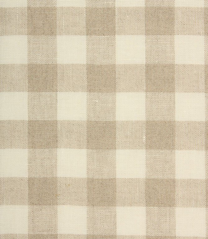 Cotswold Linen Check Fabric / Natural - Just Fabrics