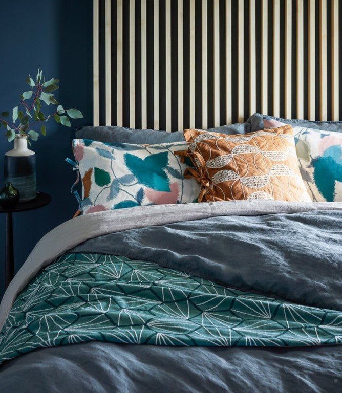 Akira Fabric / Denim / Midnight / Putty - Just Fabrics