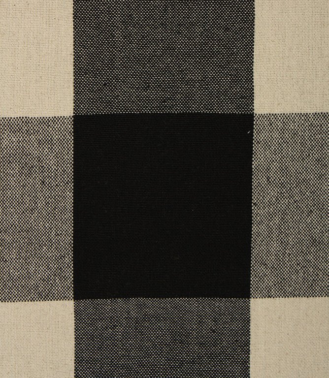 Aldsworth Chunky Check Fabric / Noir - Just Fabrics