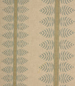 Bella Stripe Fabric / Steel Blue & Green - Just Fabrics