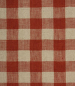 Cotswold Linen Check Fabric / Terracotta - Just Fabrics