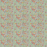 Leaping Into The Fauna Fabric / Duck Egg - Just Fabrics