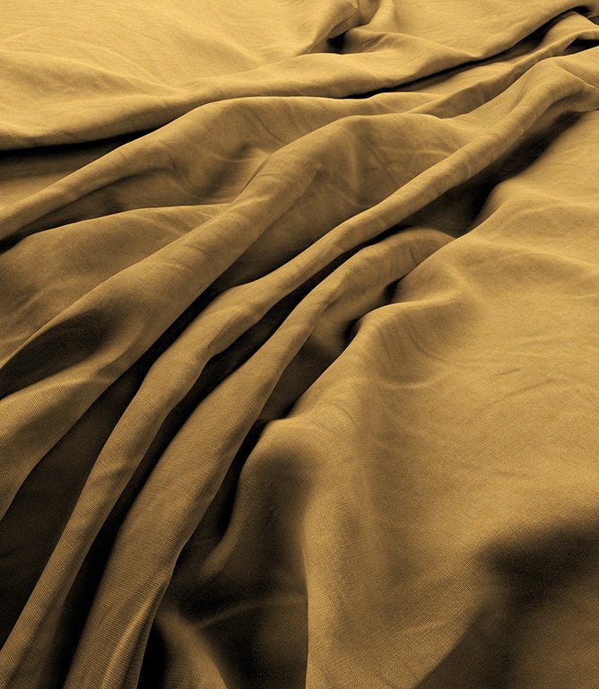 Laundered Linen Fabric / Saffron - Just Fabrics