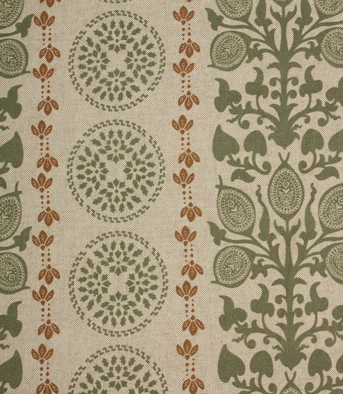 Novelli Fabric / Olive Green / Hazelnut - Just Fabrics