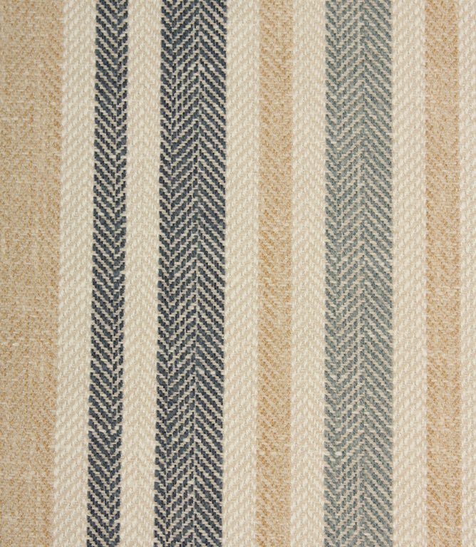 Bourton Stripe Fabric / Indigo - Just Fabrics