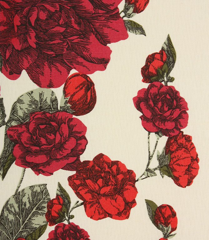 Roselie Fabric / Cranberry - Just Fabrics