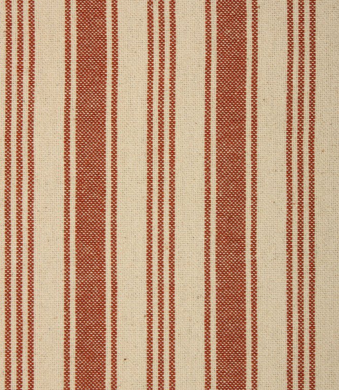 Aldsworth Stripe Fabric / Terracotta - Just Fabrics
