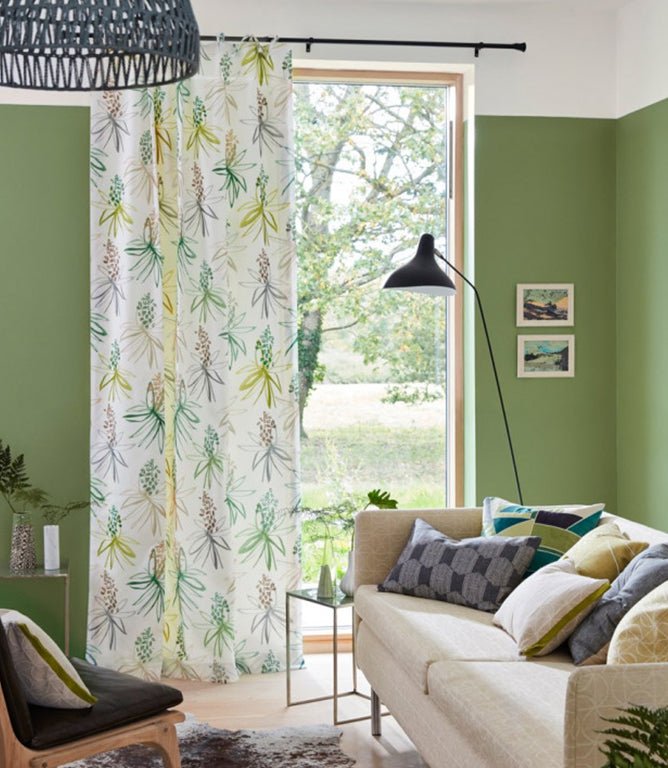 Tillandsia Fabric / Kiwi / Juniper - Just Fabrics