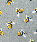 Bumblebee Fabric / Dark Grey - Just Fabrics
