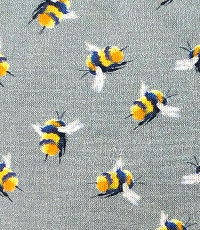 Bumblebee Fabric / Dark Grey - Just Fabrics
