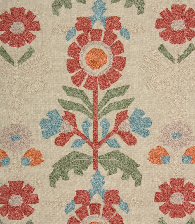 Meadow Blooms Fabric / Pepper - Just Fabrics