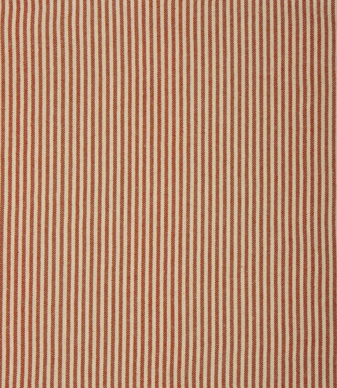 Aldsworth Ticking Fabric / Terracotta - Just Fabrics