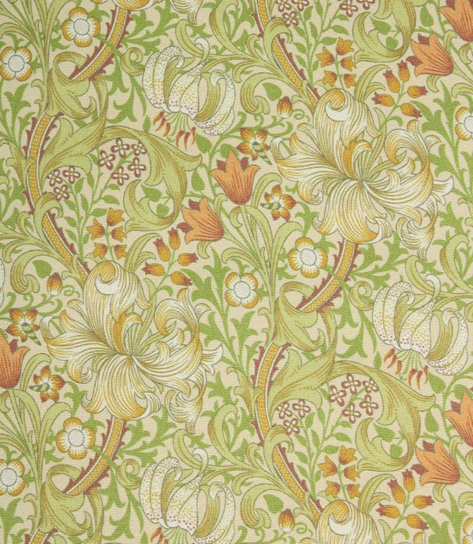 Golden Lily Outdoor Fabric / Willow - Just Fabrics