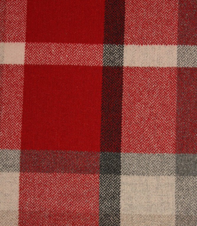 Moore Wool Fabric / Red - Just Fabrics