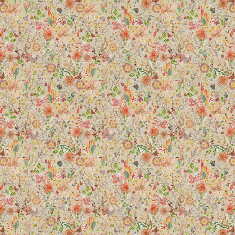 Primrose Fabric / Apricot - Just Fabrics