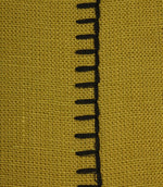 Stitched Up Fabric / Lime / Noir - Just Fabrics