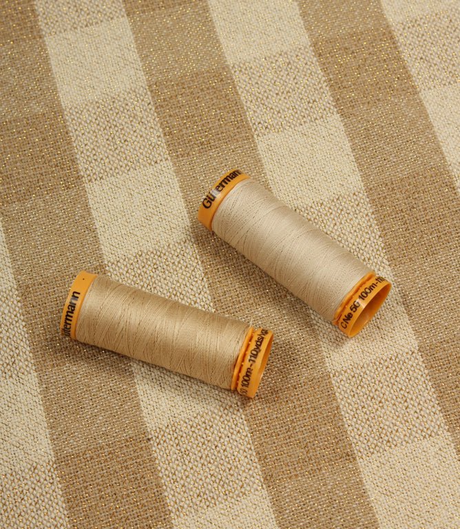 Aldsworth Check Glitz Fabric / Linen - Just Fabrics