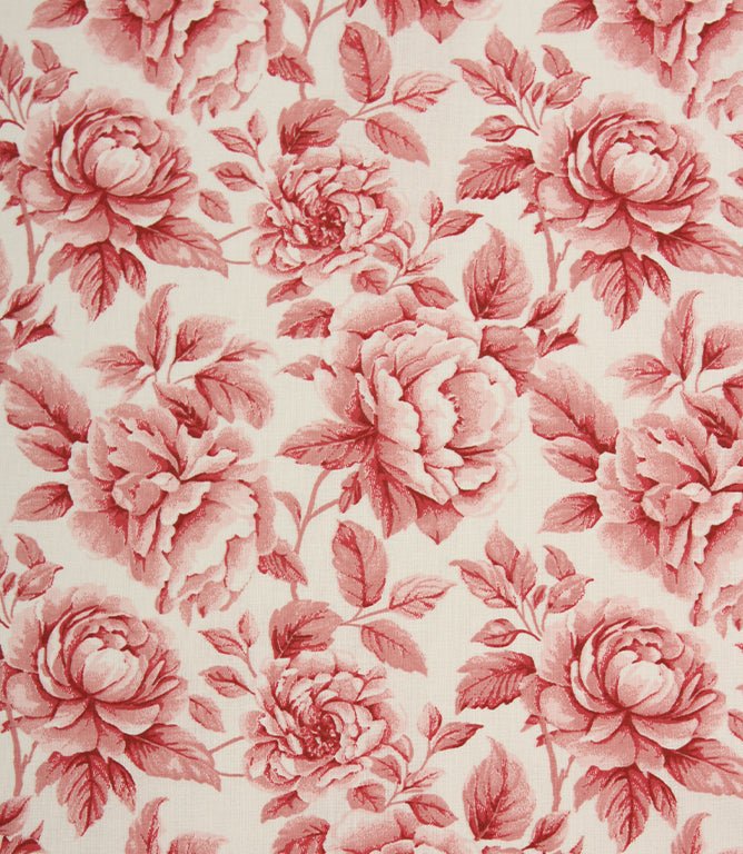 Chateau Rose Fabric / Red - Just Fabrics