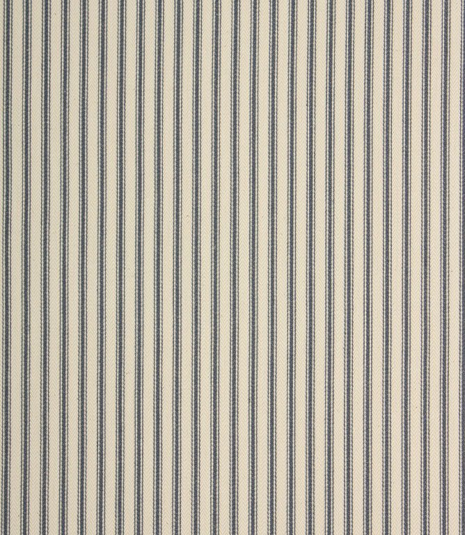 Painswick Ticking Fabric / Blue - Just Fabrics
