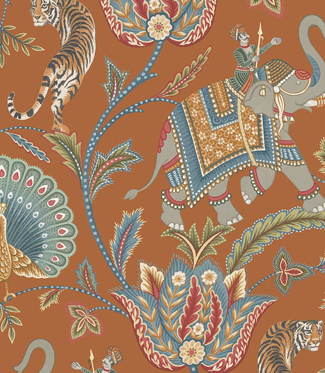 Elephas FR Fabric / Papaya - Just Fabrics