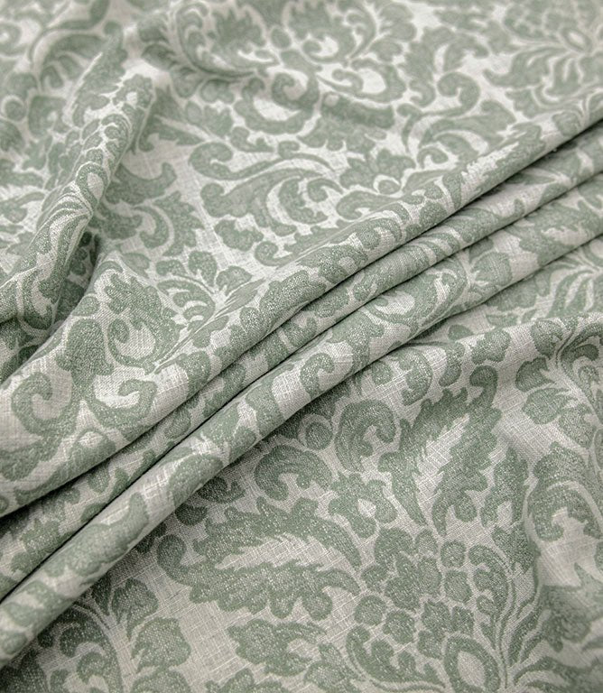 Hazel Damask Fabric / Eau de nil - Just Fabrics