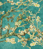 Almond Blossom Fabric / Blue - Just Fabrics