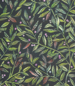 Torquay Lomond Fabric / Olive / Navy - Just Fabrics