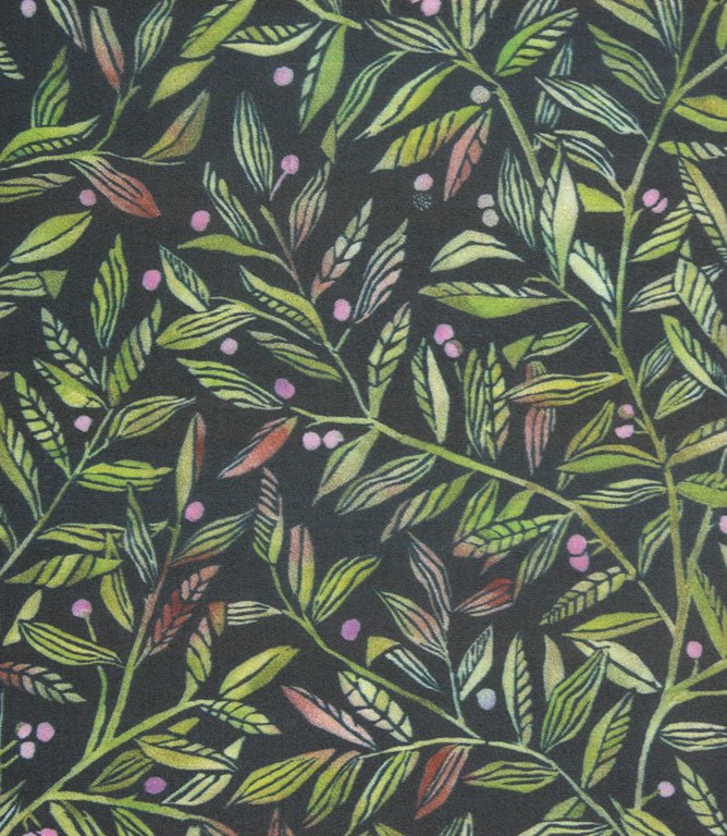 Torquay Lomond Fabric / Olive / Navy - Just Fabrics