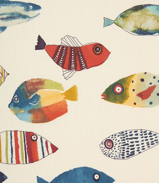 Gone Fishing Fabric / Vintage - Just Fabrics