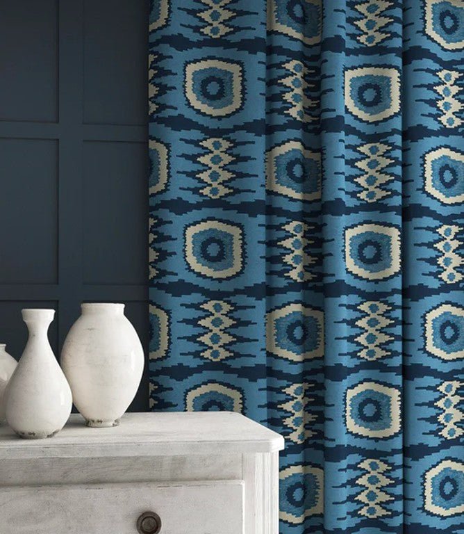 Casper Fabric / Navy - Just Fabrics