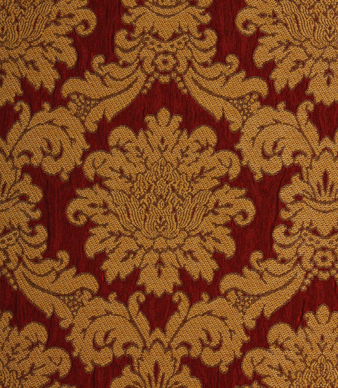 Versailles Damask Fabric / Red - Just Fabrics