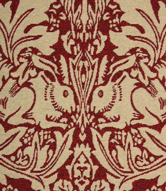 Brer Rabbit Tapestry Fabric / Red - Just Fabrics
