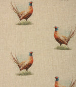 Pheasants Fabric / Linen - Just Fabrics