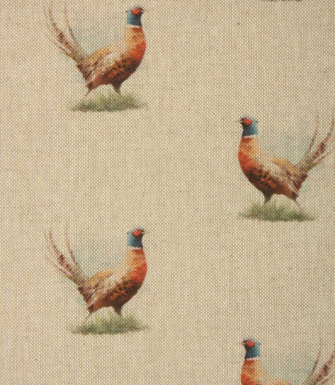 Pheasants Fabric / Linen - Just Fabrics
