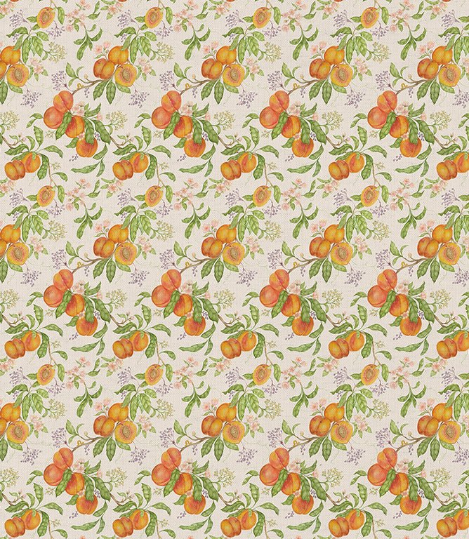 Peach Harvest Fabric / Cream - Just Fabrics