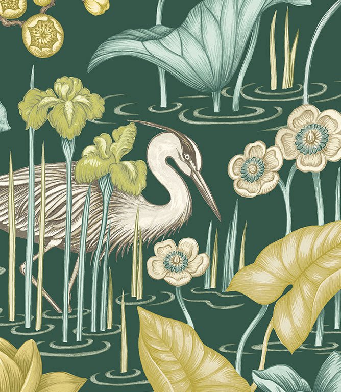 Mizu FR Upholstery Fabric / Emerald - Just Fabrics