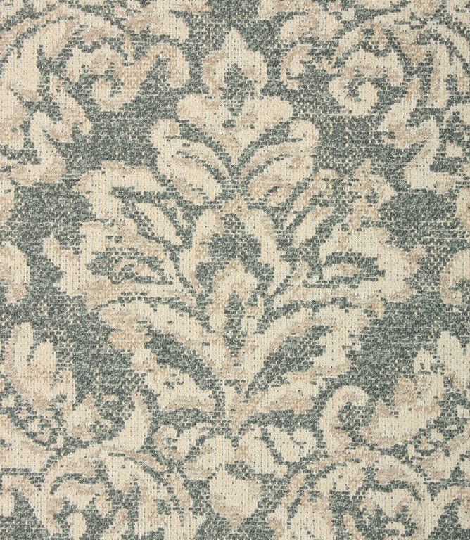 Hester Damask Fabric / Duck Egg - Just Fabrics